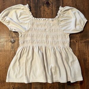 Girls Cream Puff Sleeve Top
